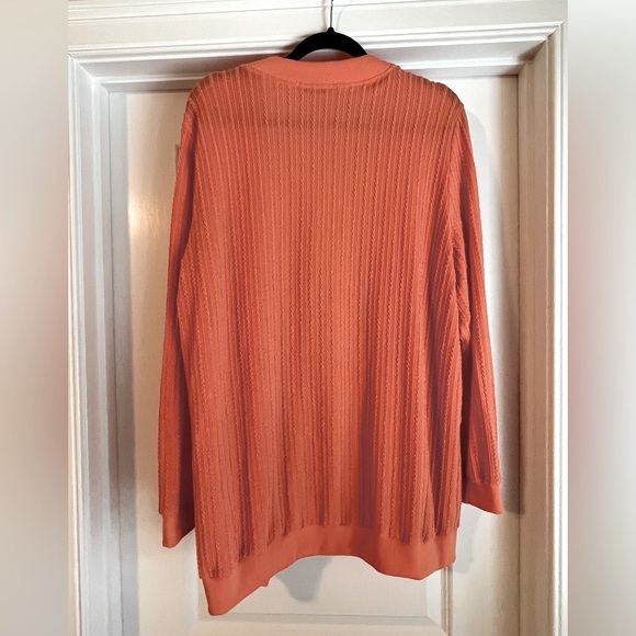 Julyclo Cardigan Sweater.  Long sleeve button down cable knit. size 2X - Picture 2 of 5